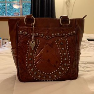 American West leather handbag